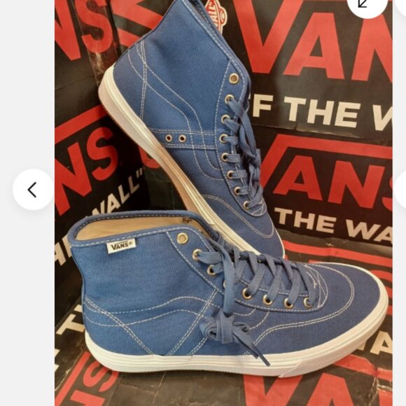 Vans Men's 9 Crockett High Canvas Blue/White -VN0007QVY6Z NIB - Picture 1 of 4